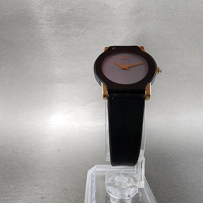 Citizen Noblia Watch Women 24mm MOP Dial Black Gold Tone Round New Battery VTG5
