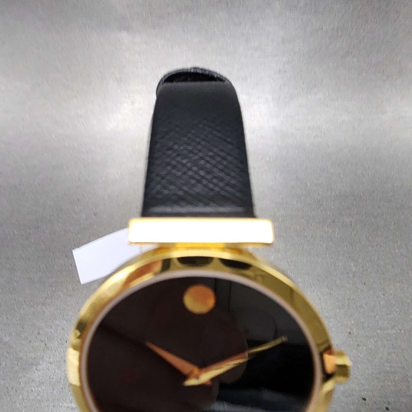Movado Museum Classic Automatic Watch Women 32mm Black Dial Gold Tone Date Runs4