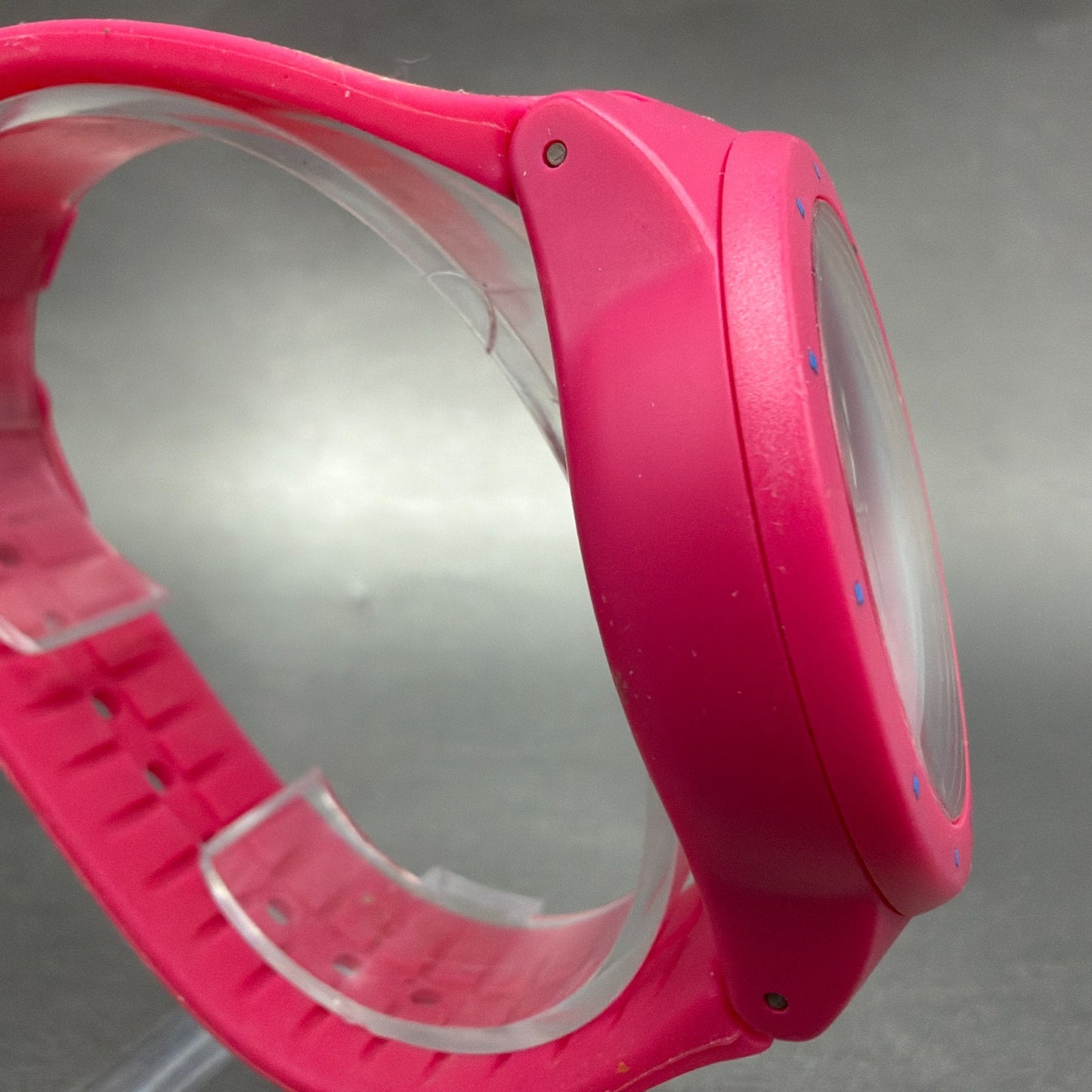 Swatch Chrono Pink Frame Watch Men 42mm Pink Dial Pink Tone Date Round New Batt4