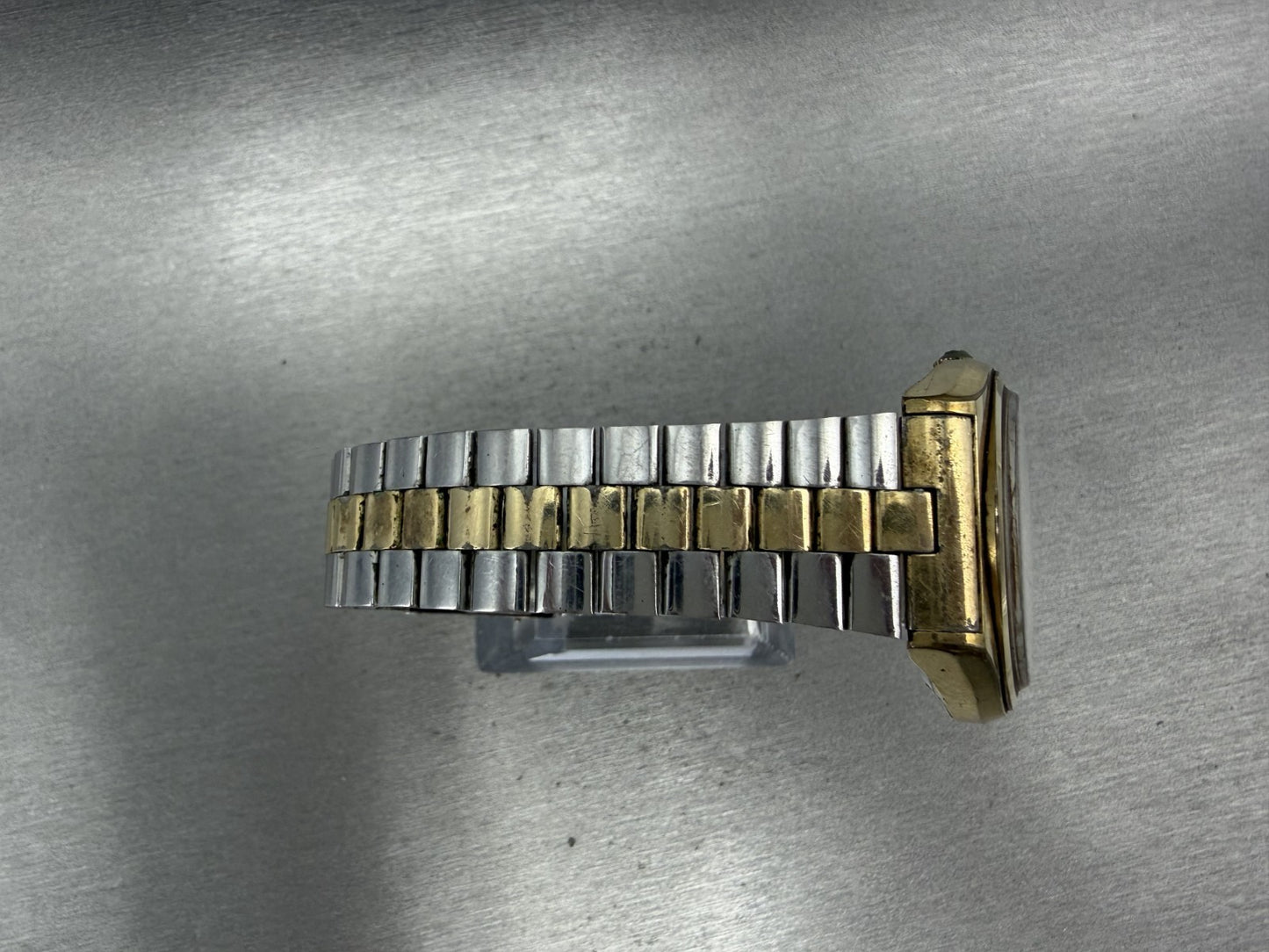 Seiko Automatic Watch Men 38mm Champagne Dial Two Tone Daydate 63098009 Runs9