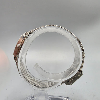 SKagen Tank Watch Women Silver Tone Silver Dial 14mm Rectangle 490SGS New Batt