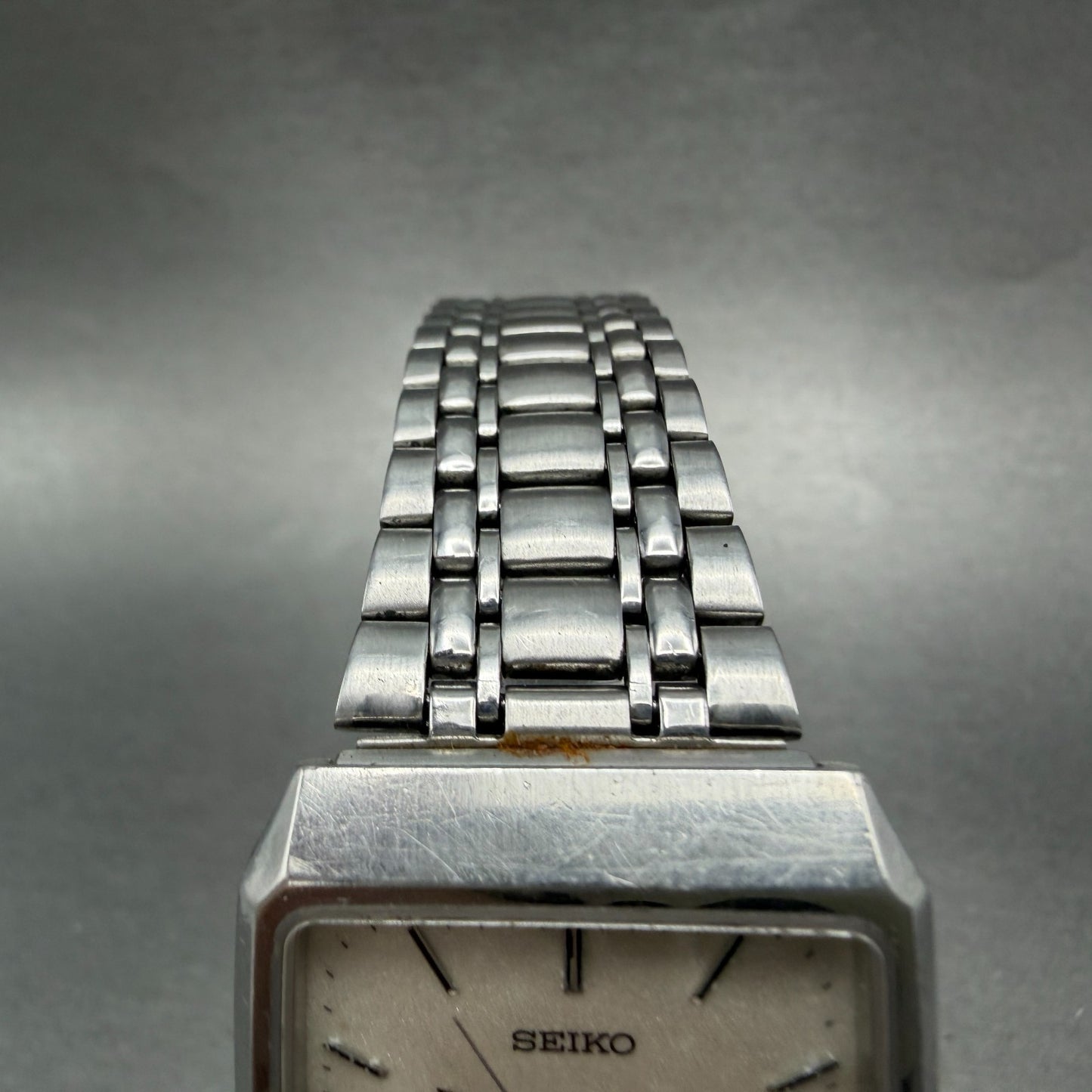 Seiko Spirit Tank Watch Men 29mm White Dial Silver Tone 5E31-5A70 New Battery4
