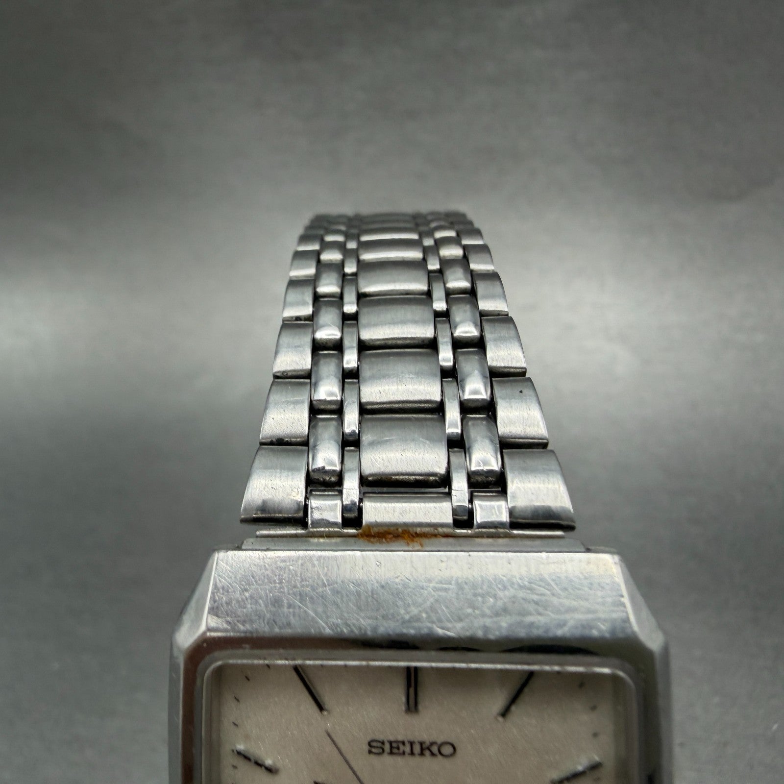 Seiko Spirit Tank Watch Men 29mm White Dial Silver Tone 5E31-5A70 New Battery4