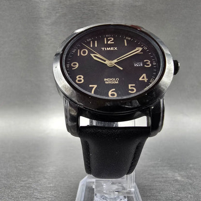 Timex Highland Street Wathc Men 39mm Black Dial Black Case Date New Battery5