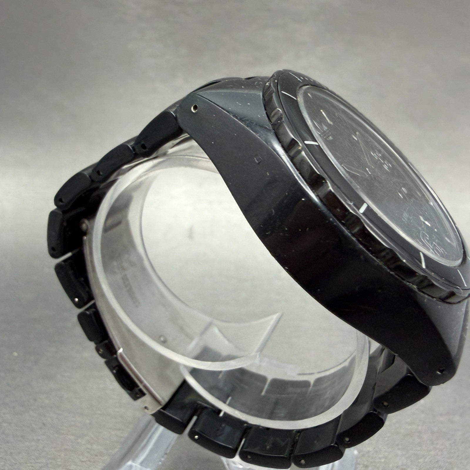 Adidas Cambridge Watch Men 44mm Black Dial Black Tone Date Round New Battery3