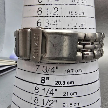Citizen Eco-Drive Dive Watch Men 41mm Chronograph Silver Dial Titanium Runs10