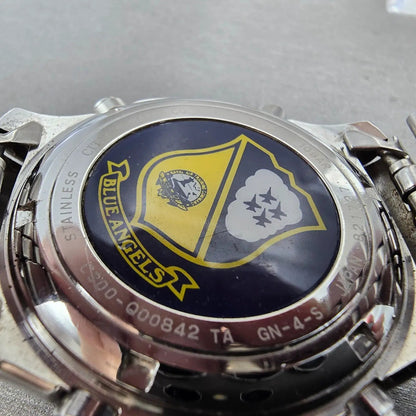 Citizen Navihawk Blue Angels Watch Men 42mm Ani Digi Steel C300-Q00842 PARTS10
