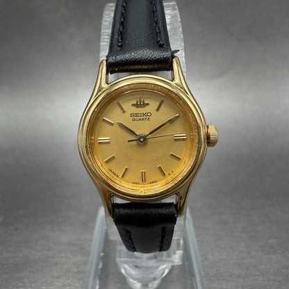Seiko Watch Women 21mm Champagne Dial Gold Tone Round V401-0920 New Battery0