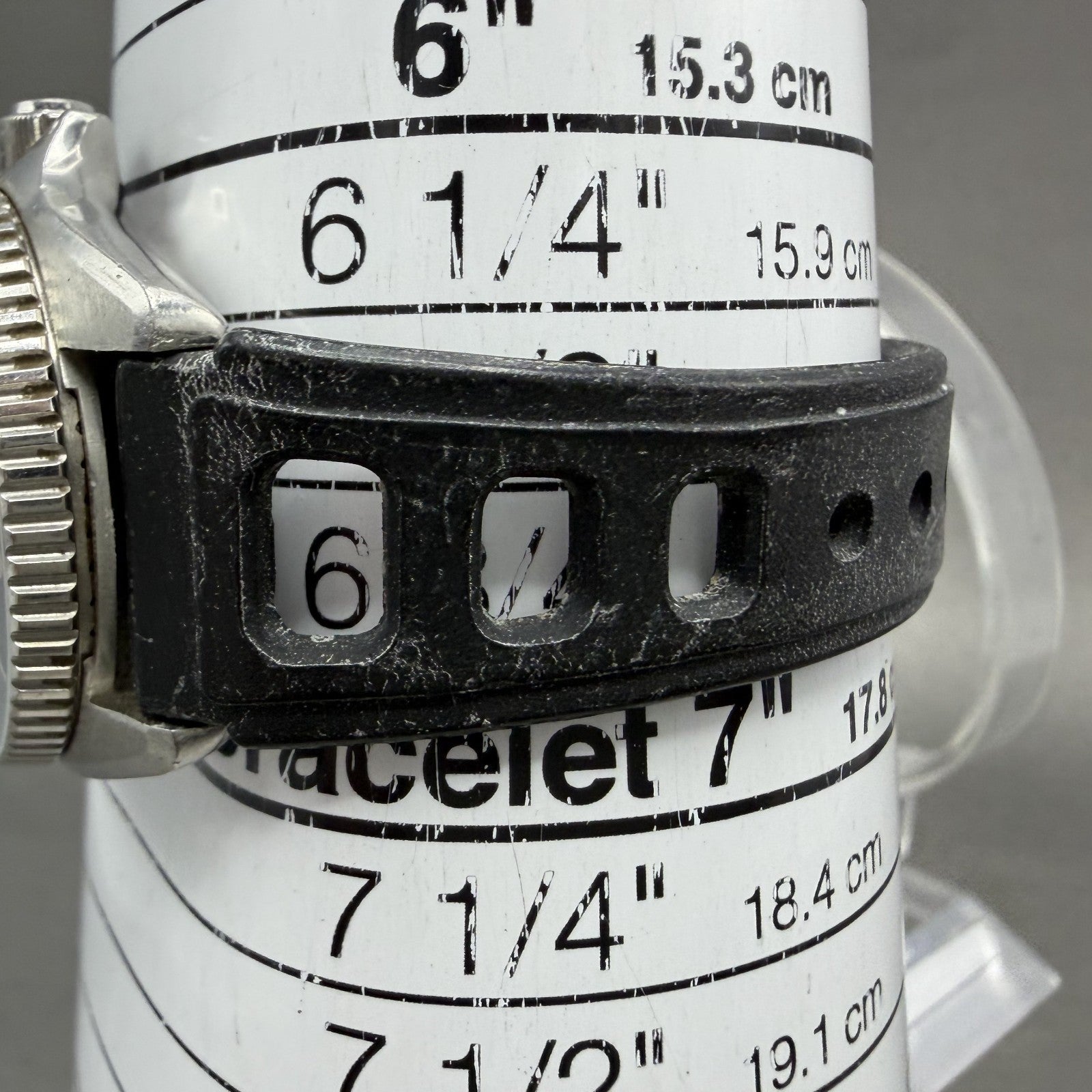 Seiko SQ Dive Watch Women 34mm Black Dial Steel Date Round 2625-0019 PARTS11
