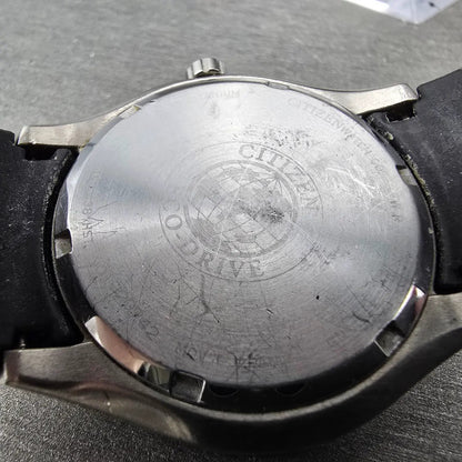 Citizen Eco-Drive Watch Men 40mm Black Dial titanium Daydate E101-K004438 Runs9
