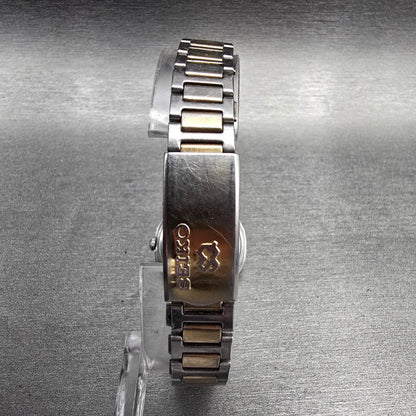 Seiko SQ Watch Women 24mm White Dial Two Tone Daydate Round 5423-0140 New Batt7
