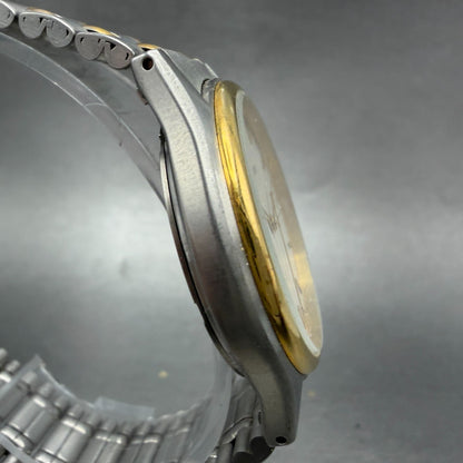 Bucherer Q Watch Men 36mm White Dial Two Tone Date Round 1.1471.0.82 PARTS4