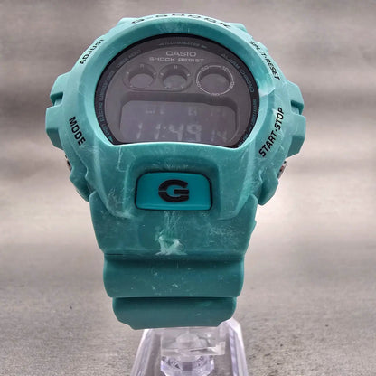 Casio G-Shock DW-6900WS Watch Men 50mm Black Dial Blue Chrono Alarm New Battery5