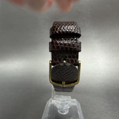 Seiko Tank Watch Men 26mm Brown Dial Gold Tone Hexagon 5P30-5079 PARTS8