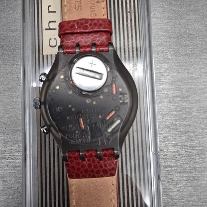 Swatch Chrono Atz Eco Watch Men 37mm Blue Dial Gray Case SCM401 New Battery NOS8