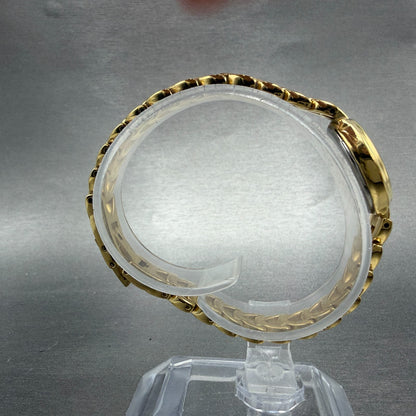 Bulova Watch Women 17mm White Dial Gold Tone Oval 97T70 New Battery Vintage8