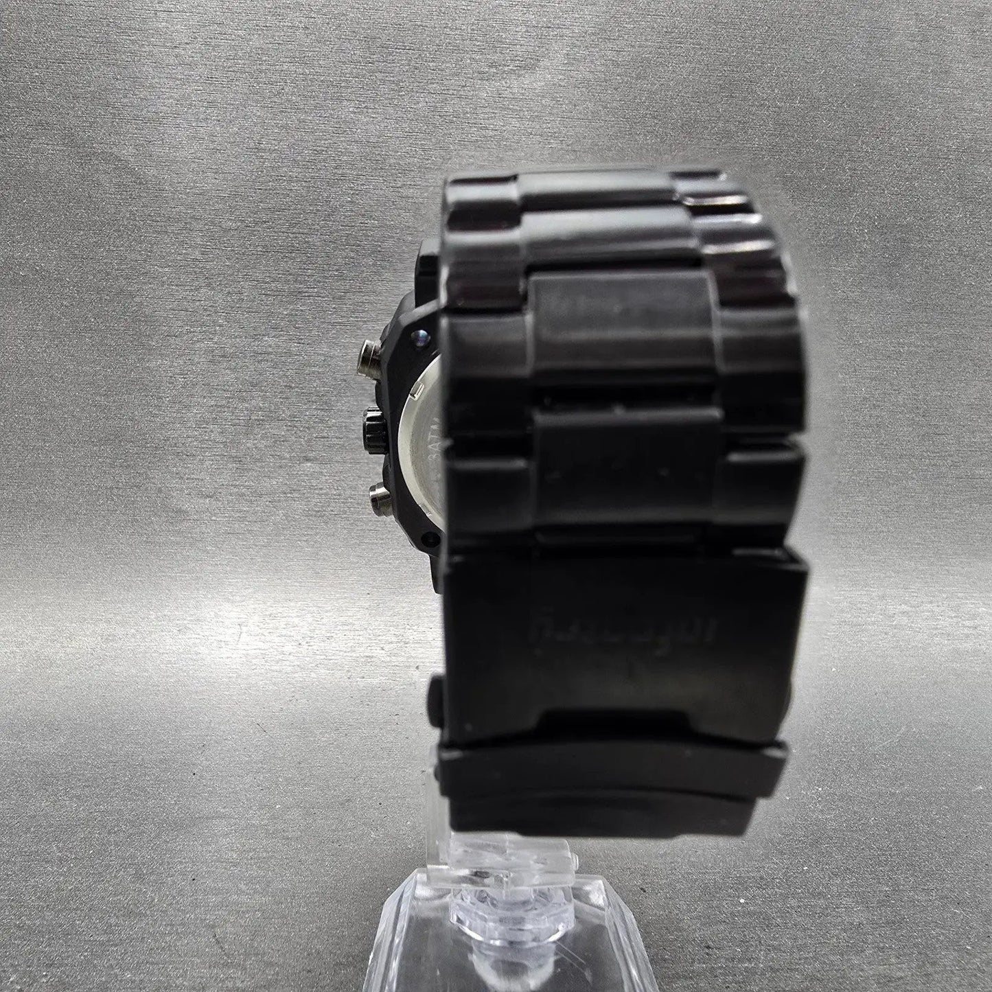 Infantry Eagle Watch Men 46mm Black Dial Black Alarm Chronograph Octagon New Bat7