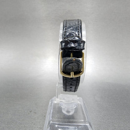 Juvenia Tank Watch Women 21mm Champagne Dial Silver Tone Rectangle Manual Wind