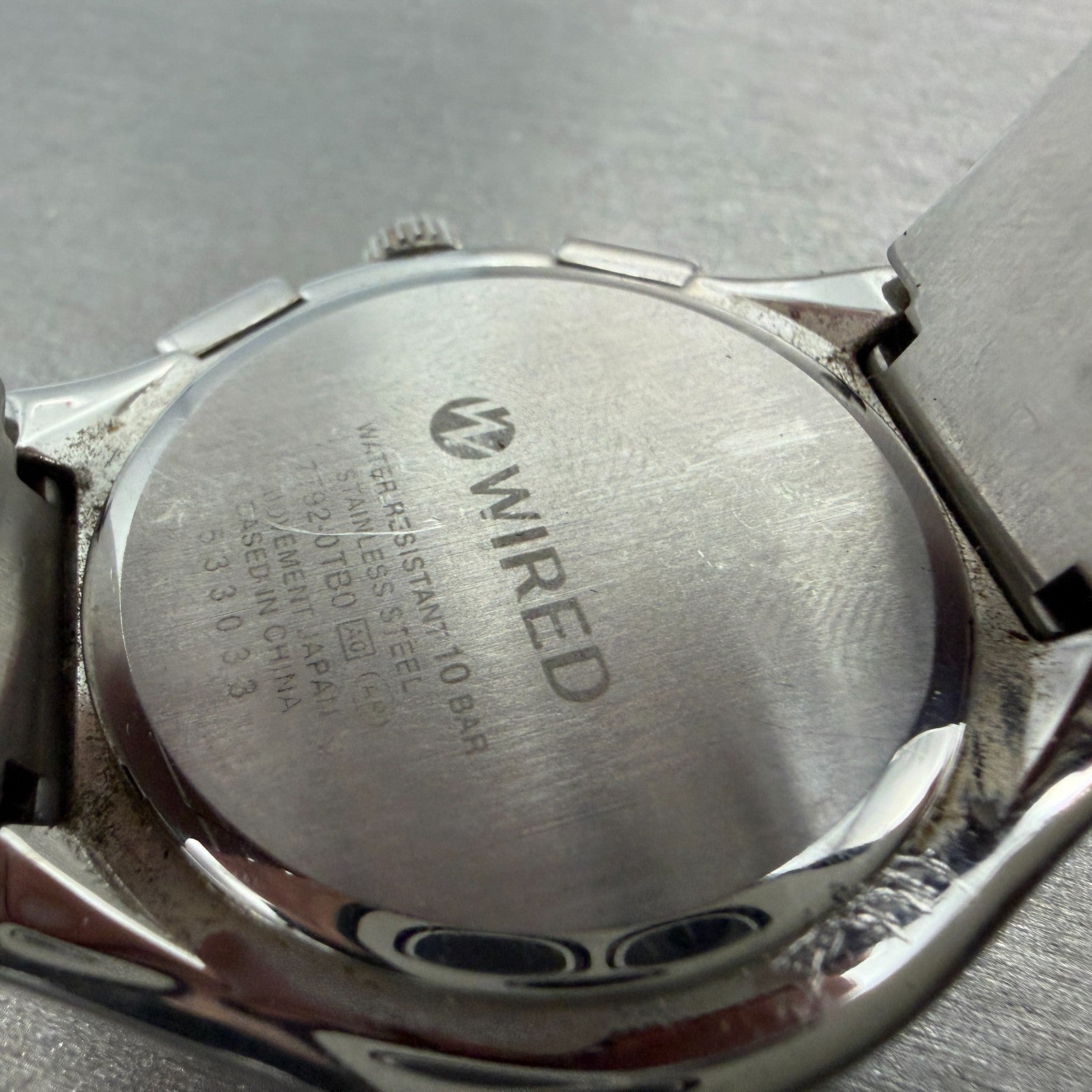 Seiko Wired Chronograph Watch Men 40mm Blue Dial Steel Date 7T92-0TB0 NewBattery9