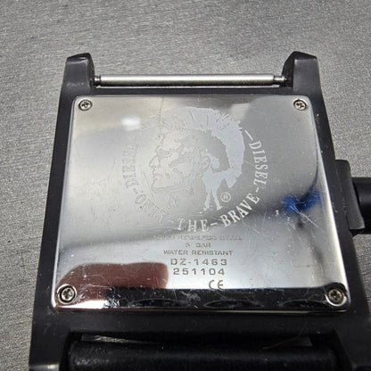 Diesel Watch Men 42mm Black Dial Black Tone DZ-1463 Rectangle PARTS9