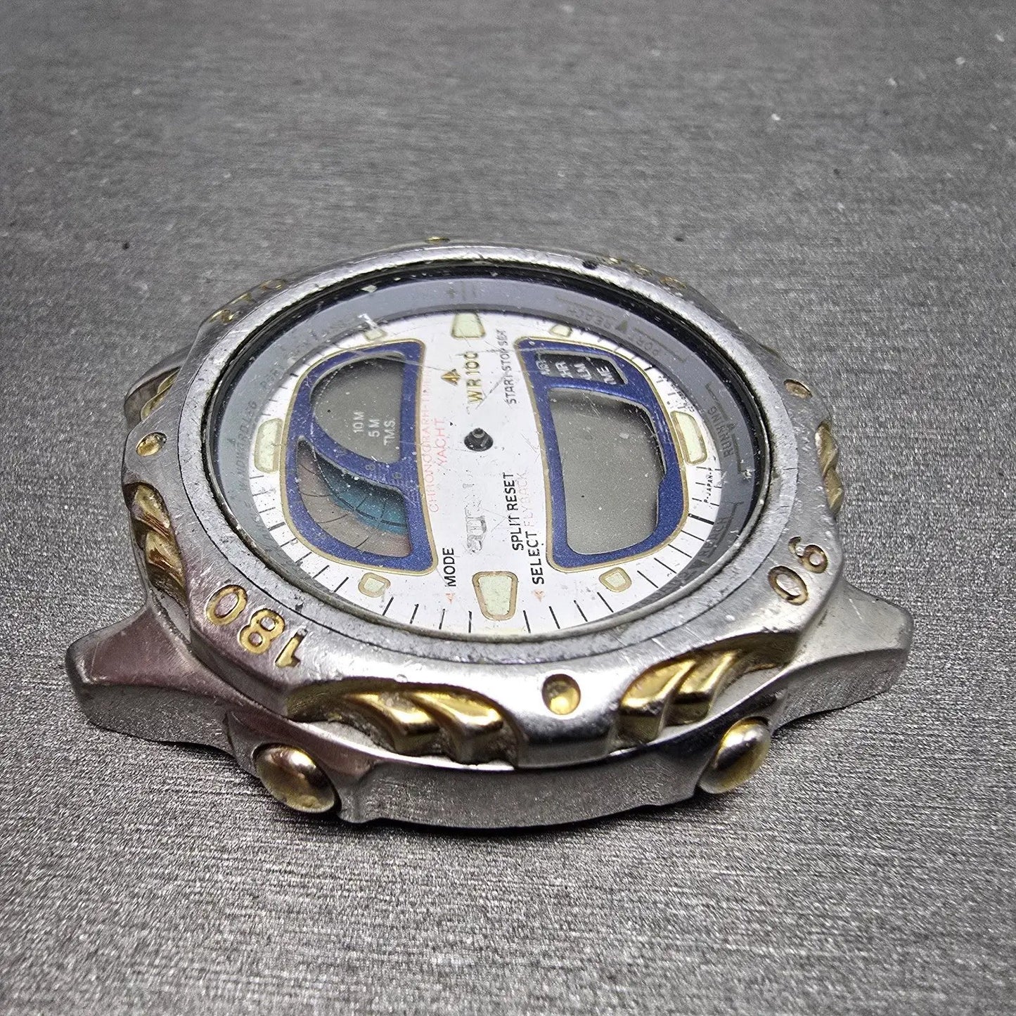 Citizen Yachtmaster C211 Watch Men 42mm Two Tone Alarm Chronograph Ana Digi PART4