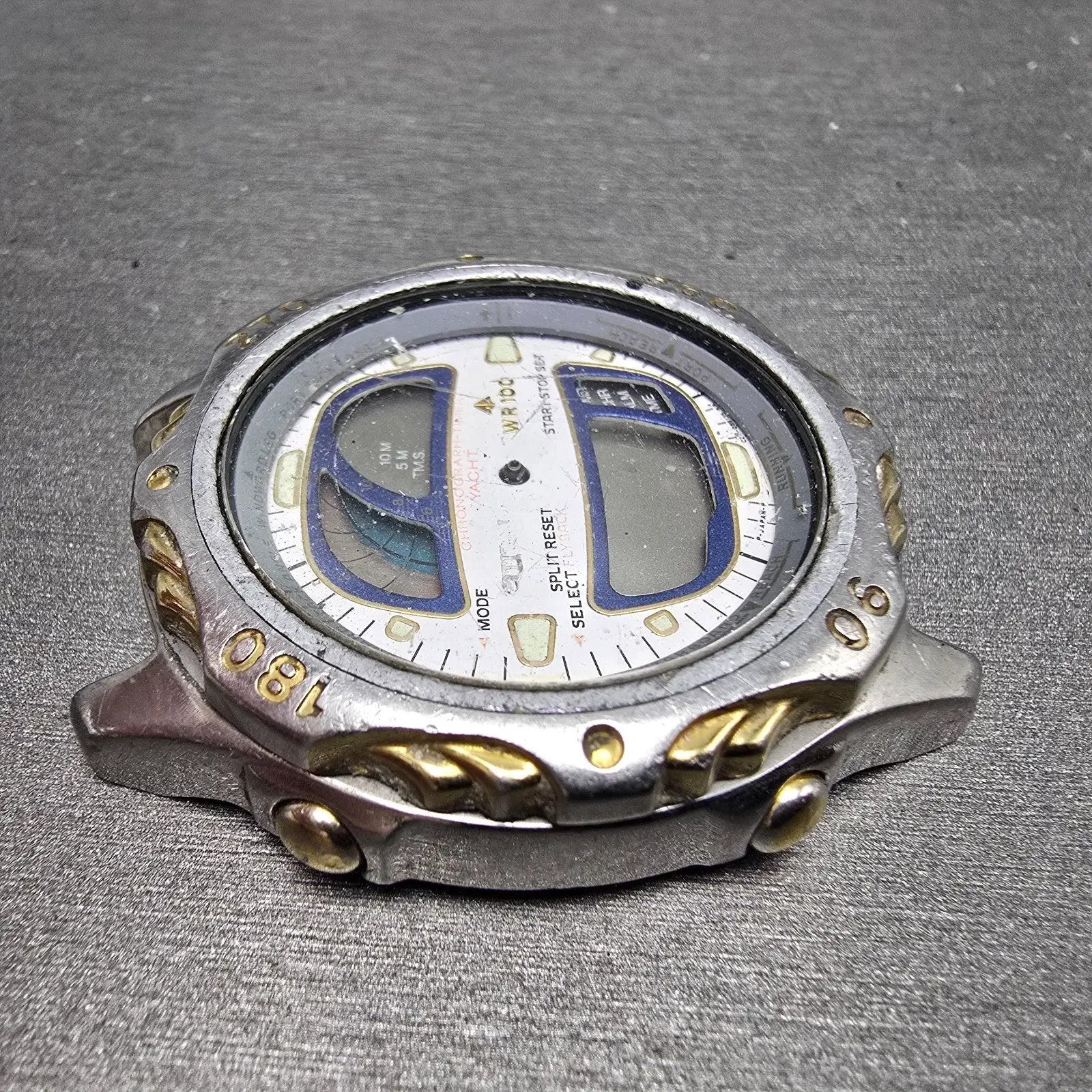 Citizen Yachtmaster C211 Watch Men 42mm Two Tone Alarm Chronograph Ana Digi PART4