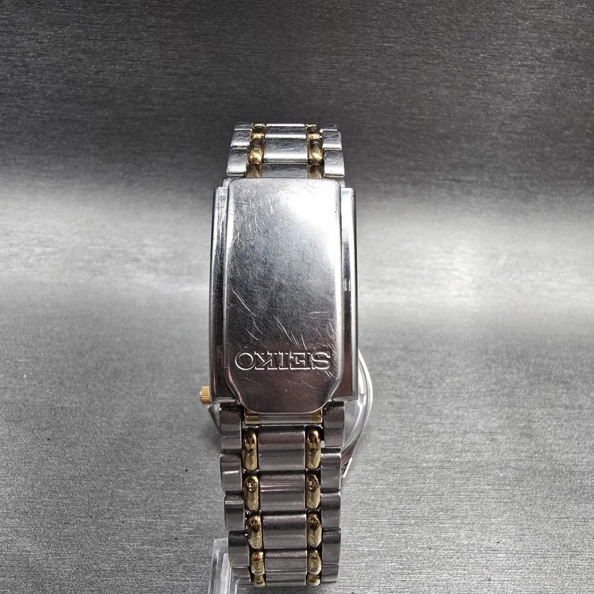 Seiko Watch Men 35mm Gray Dial Two Tone Daydate Round 7N43-6A09 New Battery JP7