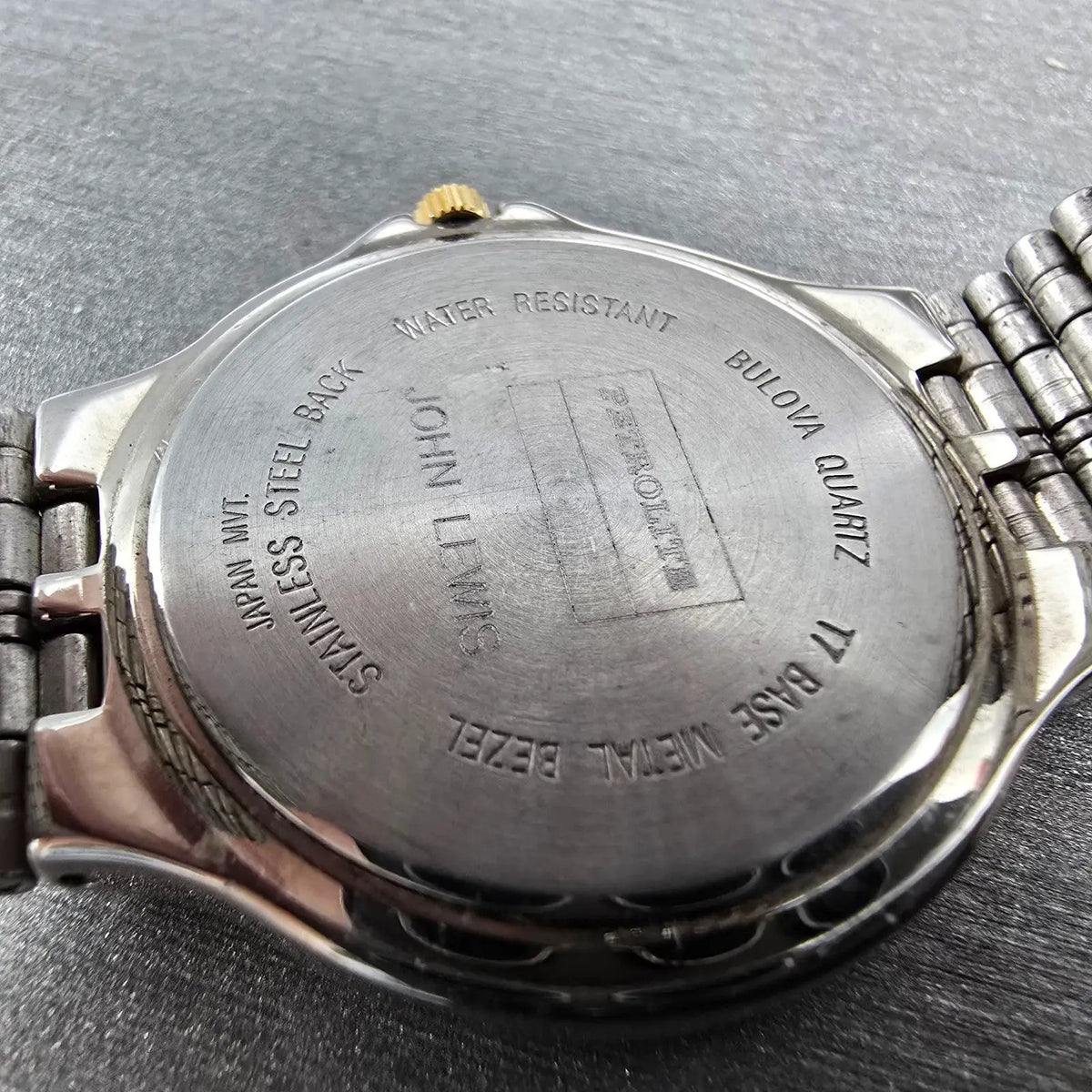 Bulova Watch Men 34mm White Dial Two Tone Daydate 98C02 Round VTG PARTS10