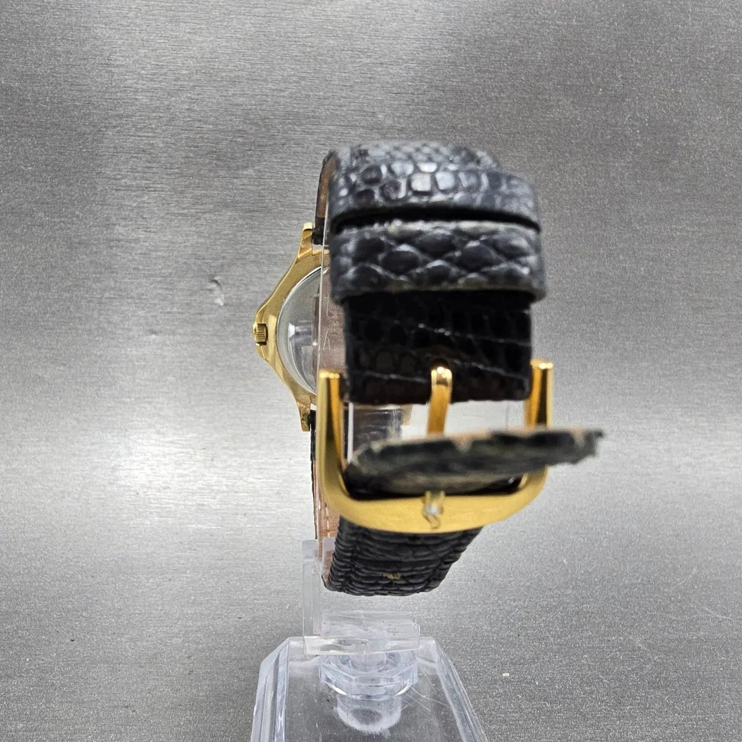 Movado Museum Watch Men 35mm Black Dial Gold Tone Round 87-E4-0863 Round PARTS A9