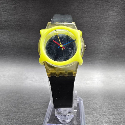 Swatch Little SnowWhite Watch Women 25mm Silver Dial Clear Case LK116 New Batt5