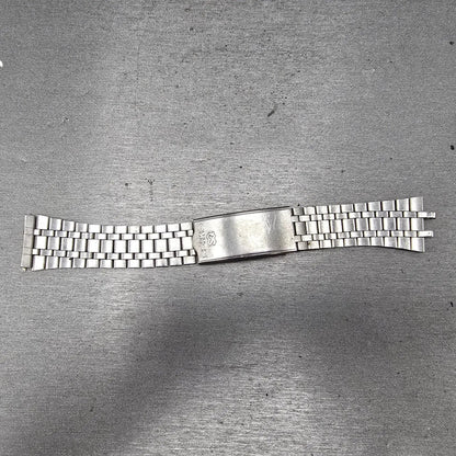 Seiko SQ Bracelet 20mm Stainless Steel Silver Tone Tri Folding Clasp VTG 610500