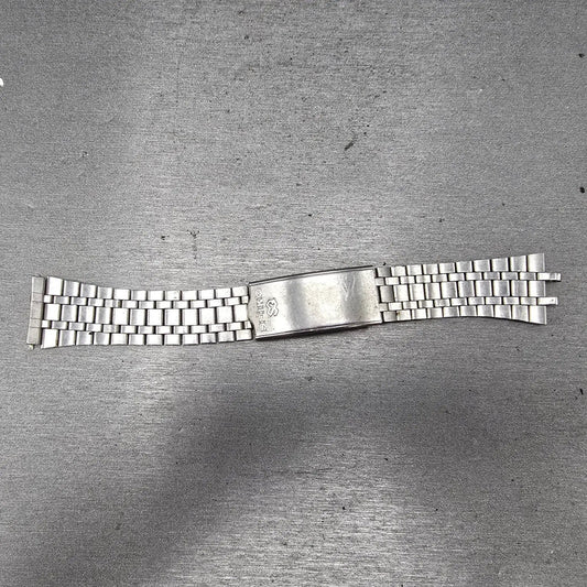 Seiko SQ Bracelet 20mm Stainless Steel Silver Tone Tri Folding Clasp VTG 610500