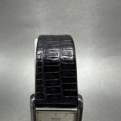 Seiko Tank Watch Women 18mm MOP Dial Black Tone Rectangle 1N005C89 NOS New Batt4