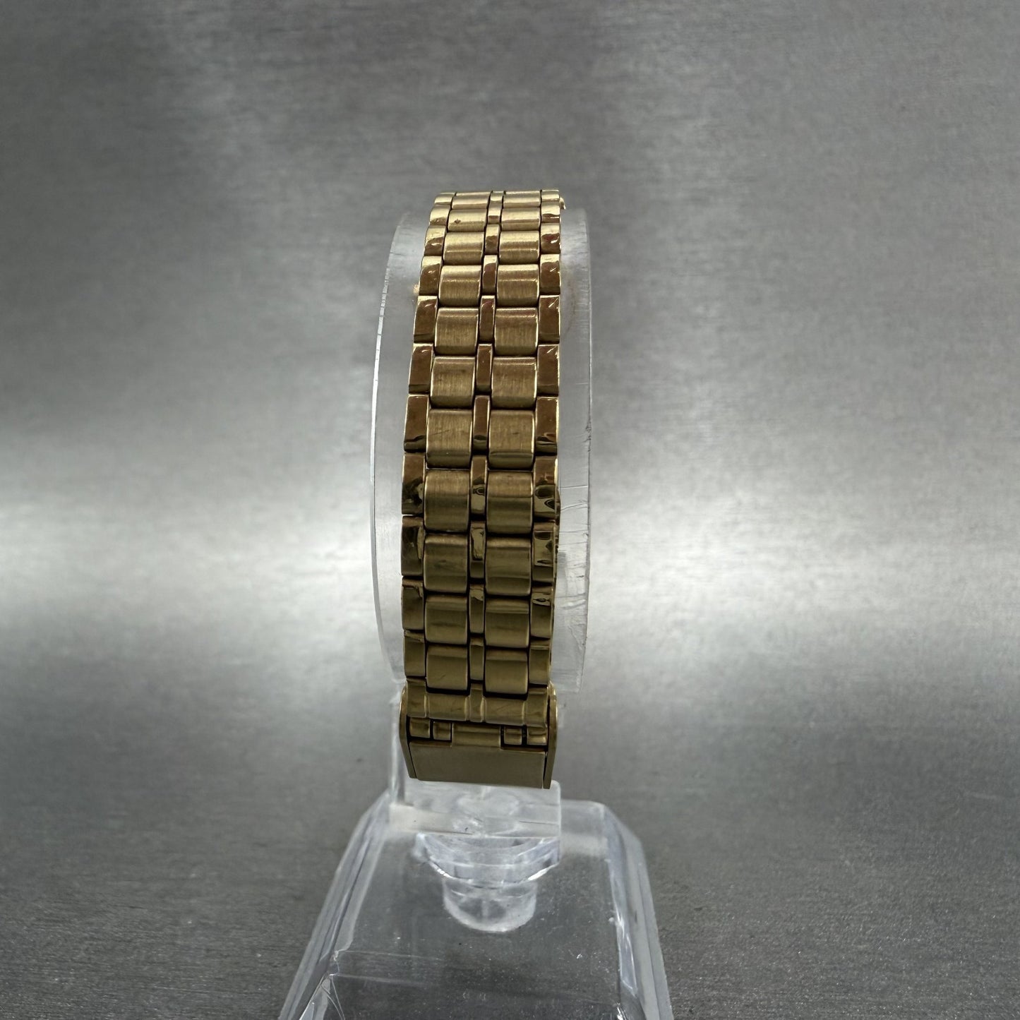 Seiko Watch Women 17mm White Dial Gold Tone Oval V4015109 New Battery VTG BAC7