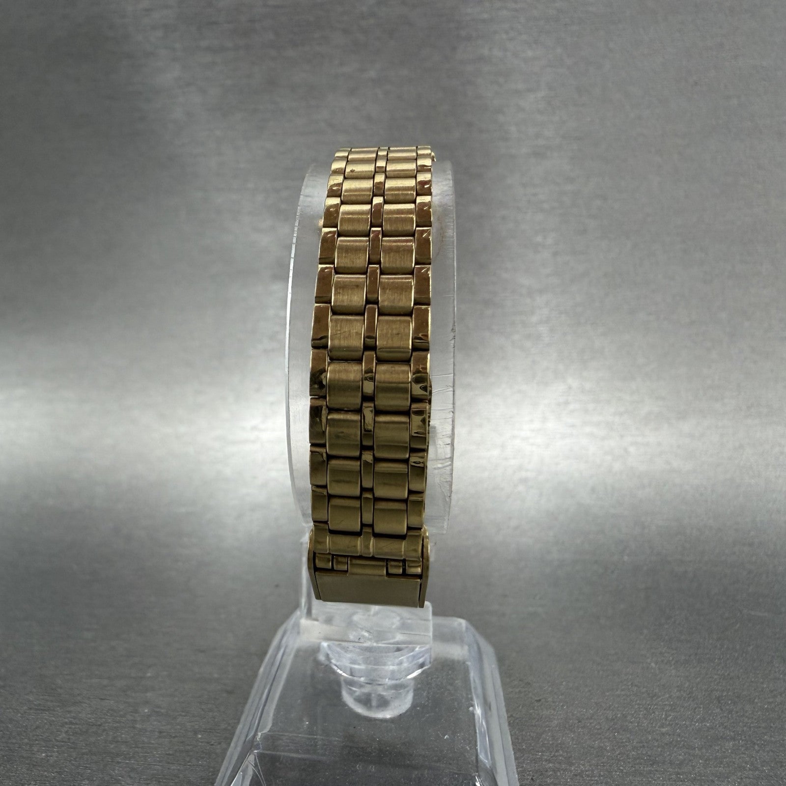 Seiko Watch Women 17mm White Dial Gold Tone Oval V4015109 New Battery VTG BAC7