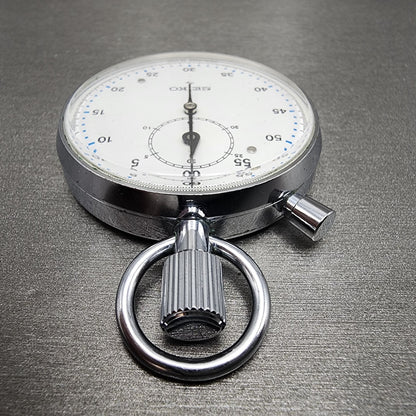 VTG Seiko Stopwatch 885021 Silver Tone White Dial Manual Wind Runs4