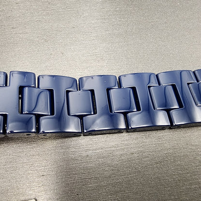 Movado Bold Blue Ceramic Watch Band 18mm Womens Watch Bracelet Butterfly Clasp4