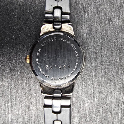 Citizen Watch Women 21mm Silver Dial Two Tone Round 5930-S99116 New Battery JP10