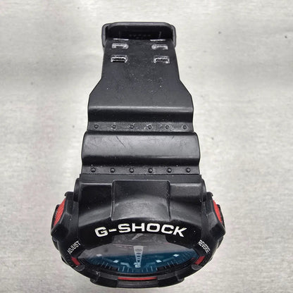 Casio G-Shock GA-100 Watch Men 51mm Black Red Chronograph Alarm New Battery P4