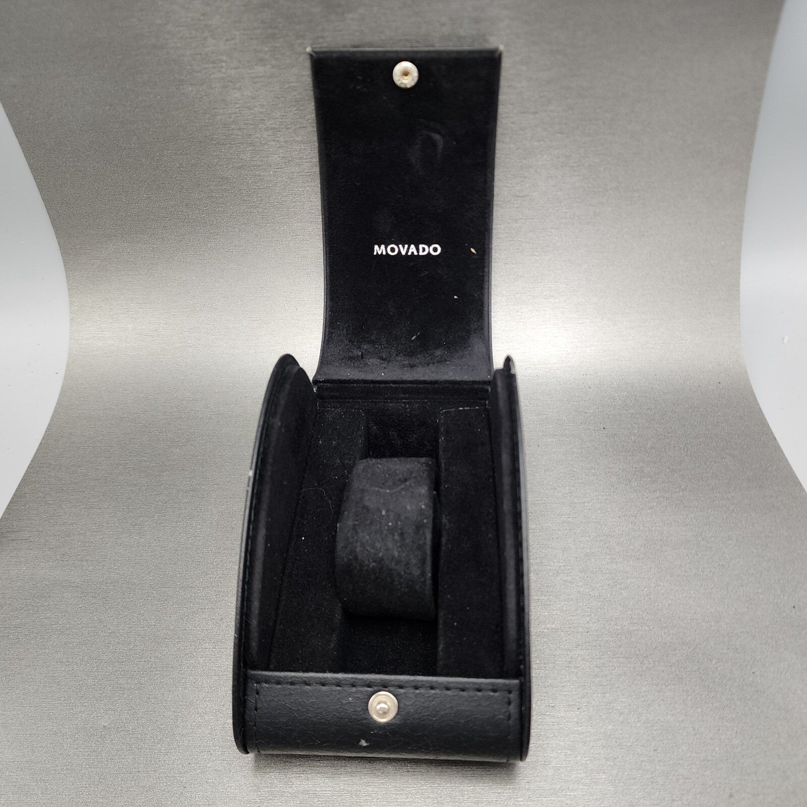 Movado Esperanza Watch Women 23mm Black Dial Two Tone Round 84A11821 New Batt A114