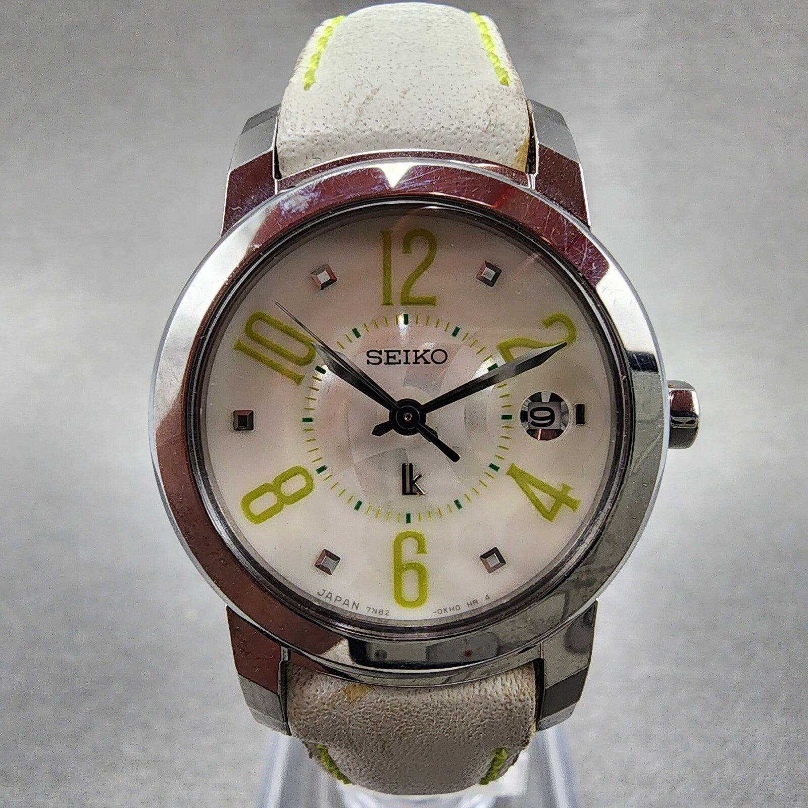 Seiko Lukia Watch Women 26mm White Dial Silver Tone Date 7n820ee0 New Battery1