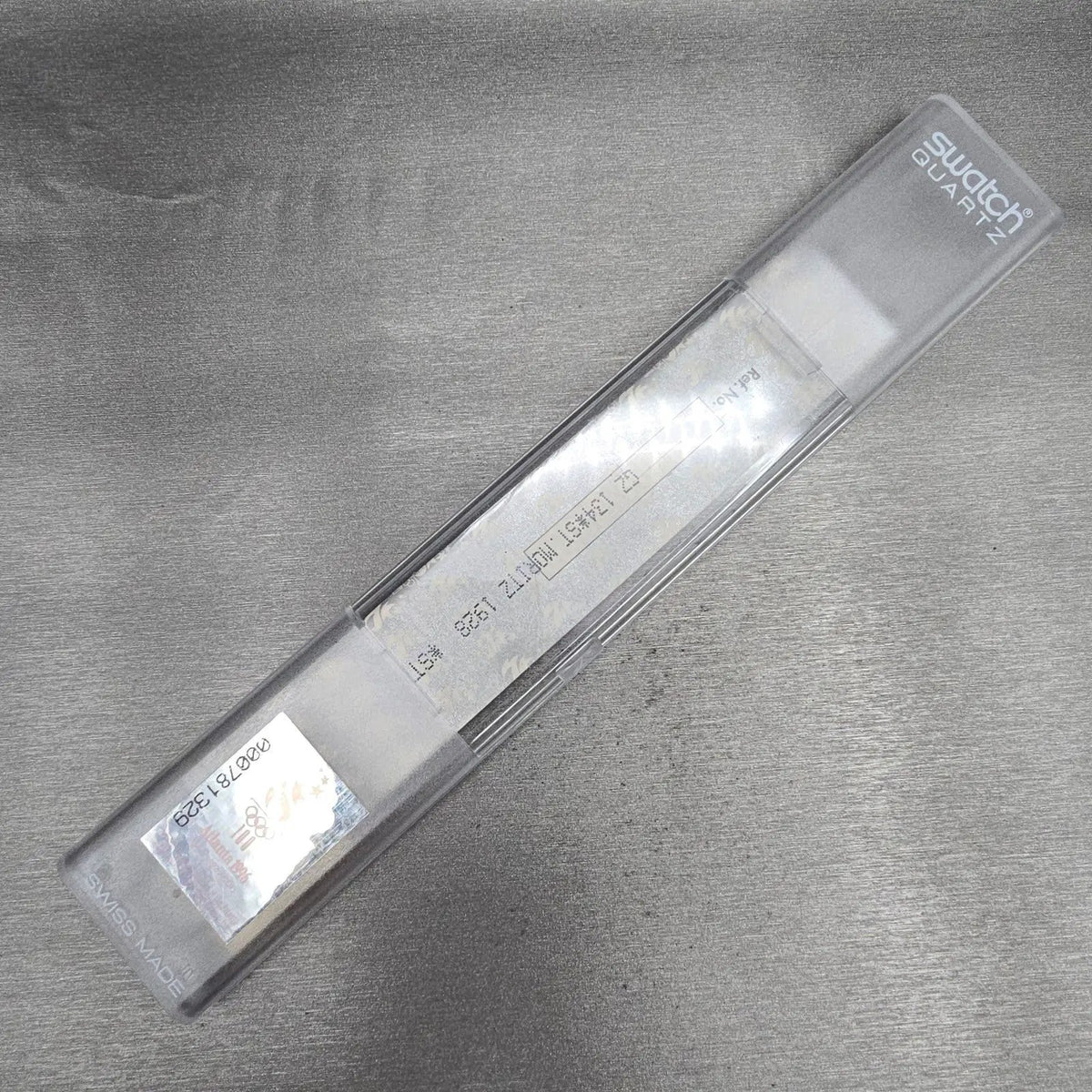Swatch St. Moritz 1928 Watch Men 34mm Blue Dial White Case GZ134 New Battery NOS15