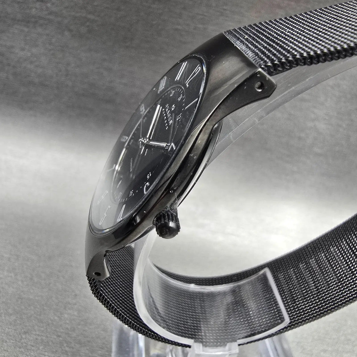 Skagen Watch Men 37mm Black Dial Black Tone Date Titanium 233XLTMB New Battery2