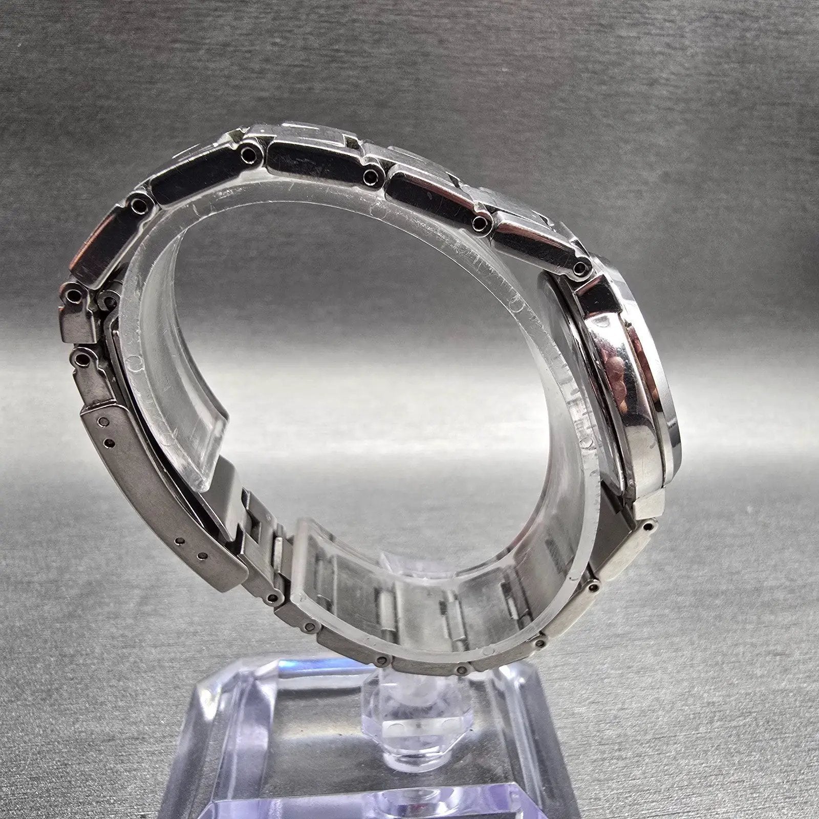 Seiko Lukia Watch Women 29mm Purple Dial Silver Tone Date Round 7N82-6E00 NewBat8