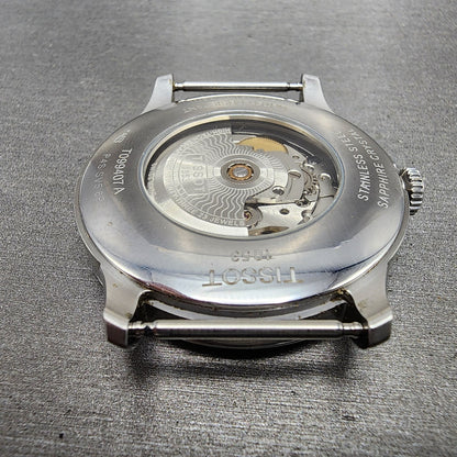 Tissot Chemin Des Tourelles Powermatic 80 Watch Men Blue Dial Steel Date READ!!