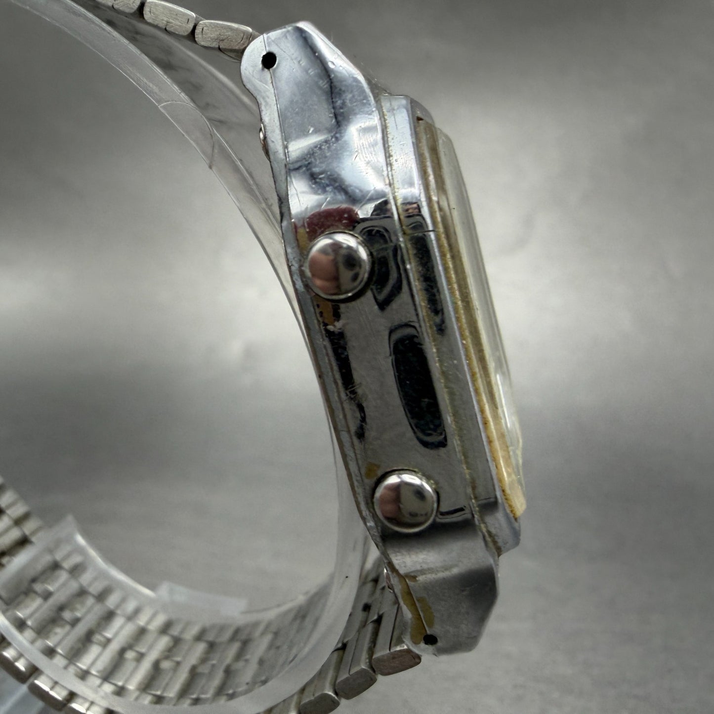 Seiko ALBA Analog Digital Watch Men Luminous Dial Silver Tone V072-5020 PARTS4