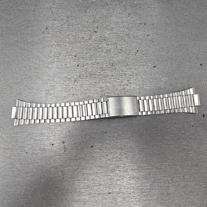 Seiko Bracelet 9mm Stainless Steel Silver Tone Tri Folding Clasp VTG Japan0
