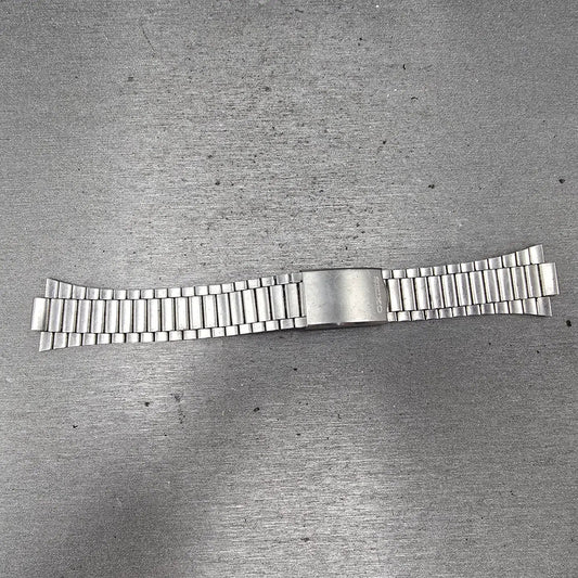 Seiko Bracelet 9mm Stainless Steel Silver Tone Tri Folding Clasp VTG Japan0