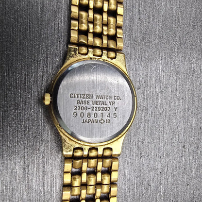 Citizen CQ Watch Women 21mm MOP Dial Two Tone Round 2200-229207 New Battery VTG10