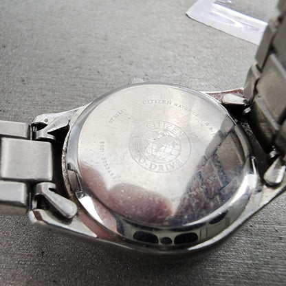 Citizen EcoDrive Watch Women 27mm Black Dial Stainless Steel Dadyate Runs9